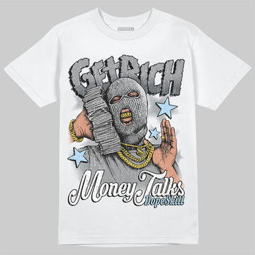 Jordan 5 Retro Wolf Grey (2026) DopeSkill T-Shirt Get Rich Graphic Streetwear - White