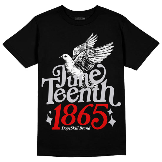 Jordan 2 Retro "Black Cement" DopeSkill T-Shirt Juneteenth 1865 Graphic Streetwear - Black