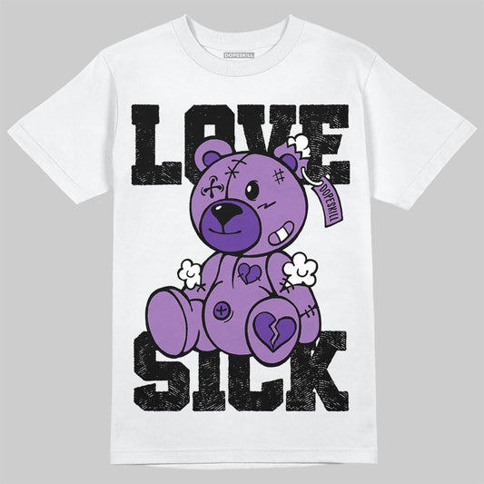PURPLE Sneakers DopeSkill T-Shirt Love Sick Graphic Streetwear - White