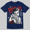 Jordan 12 French Blue DopeSkill T-Shirt Boss Up Graphic Streetwear - navy