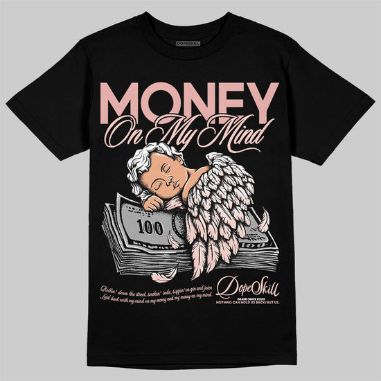 Lanvin Leather Curb Glitter Pale Pink DopeSkill T-Shirt MOMM Graphic Streetwear  - Black