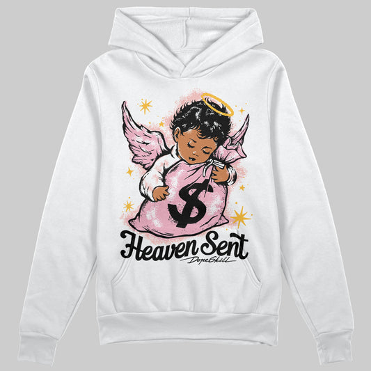 AMIRI White & Pink Stars Court Sneakers DopeSkill Hoodie Sweatshirt Heaven Sent Graphic Streetwear - White