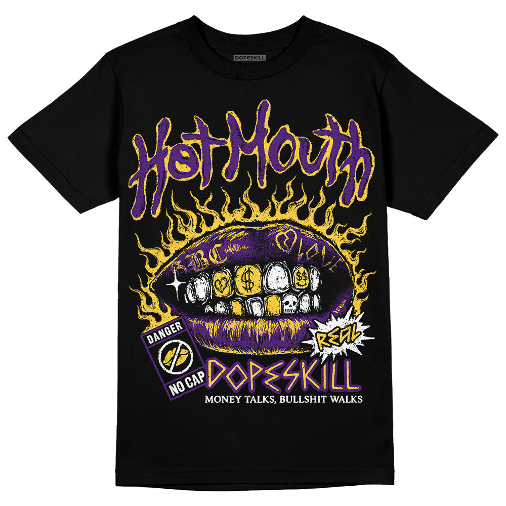 Jordan 12 “Field Purple” DopeSkill T-Shirt Hot Mouth Graphic Streetwear - Black