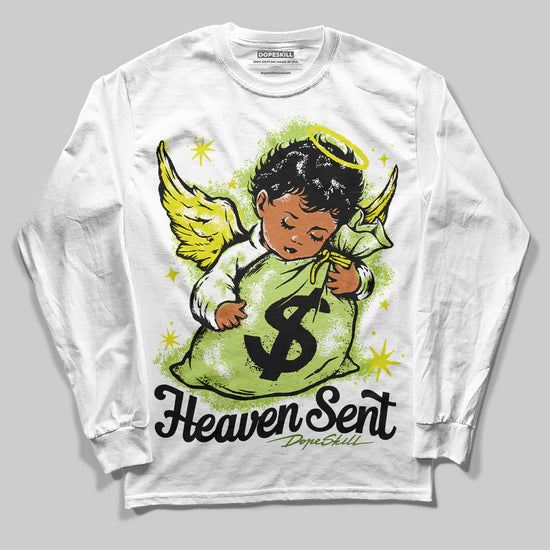 Jordan 13 Retro Bright Cactus DopeSkill Long Sleeve T-Shirt Heaven Sent Graphic Streetwear - White