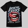 Jordan 40 “Blue Suede” DopeSkill T-Shirt Lick My Kicks Graphic Streetwear - Black