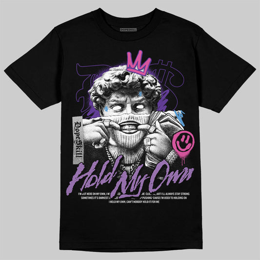 PURPLE Sneakers DopeSkill T-Shirt New Hold My Own Graphic Streetwear - Black