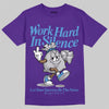 PURPLE Sneakers DopeSkill T-Shirt Work Hard In Silence Graphic Streetwear - Purple