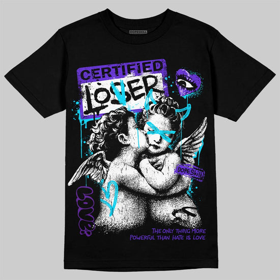 Jordan 6 "Aqua" DopeSkill T-Shirt Certified Lover Graphic Streetwear - black