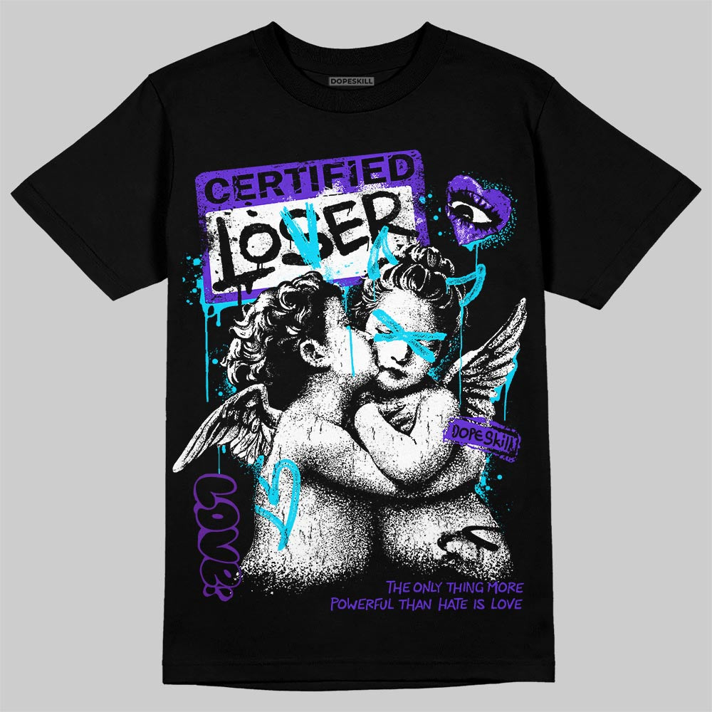 Jordan 6 "Aqua" DopeSkill T-Shirt Certified Lover Graphic Streetwear - black