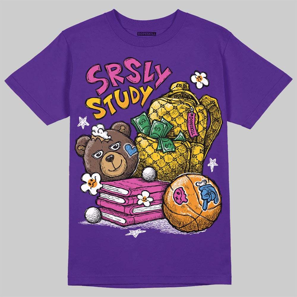 PURPLE Sneakers DopeSkill T-Shirt SRSLY Study Graphic Streetwear - Purple