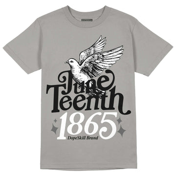 Grey Sneakers DopeSkill Grey T-shirt Juneteenth 1865 Graphic Streetwear