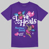 PURPLE Sneakers DopeSkill T-Shirt New Love Heals Graphic Streetwear - Purple