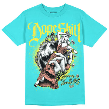 New Balance 9060 “Cyan Burst” DopeSkill Virtual Blue T-Shirt Money Loves Me Graphic Streetwear