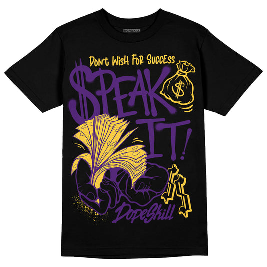 Jordan 12 “Field Purple” DopeSkill T-Shirt Speak It Graphic Streetwear - Black