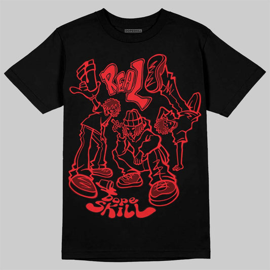 Red Sneakers DopeSkill T-Shirt Real Y2K Players Graphic Streetwear - Black