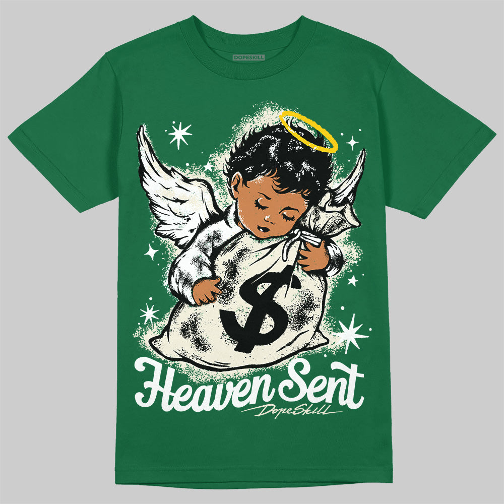 Jordan 13 GS “Pine Green” DopeSkill T-Shirt Heaven Sent Graphic Streetwear - irish Green