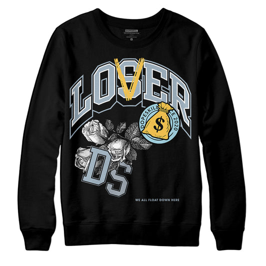 Jordan 13 “Blue Grey” DopeSkill Sweatshirt Loser Lover Graphic Streetwear - Black