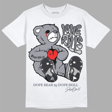 Jordan 14 Retro 'Stealth' DopeSkill T-Shirt Love Kills Graphic Streetwear - White