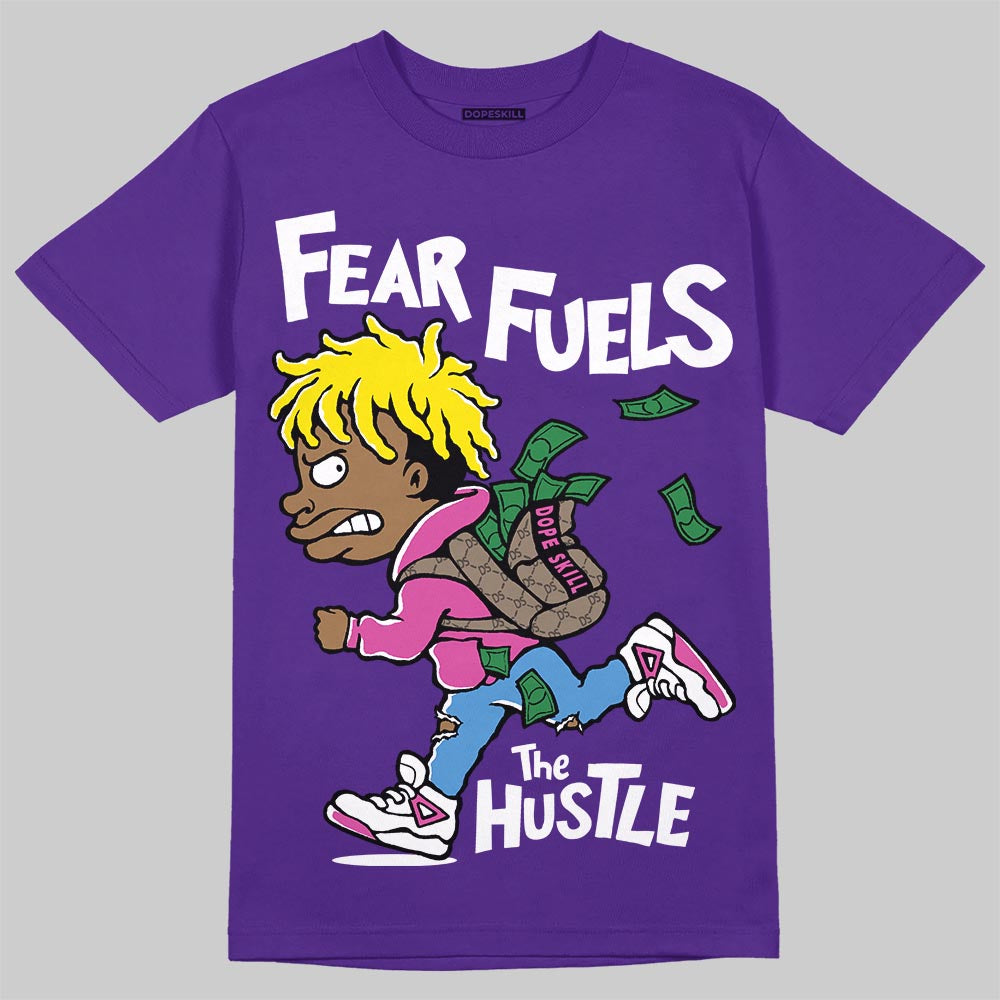 PURPLE Sneakers DopeSkill T-Shirt Fear Fuels The Hustle Graphic Streetwear - Purple