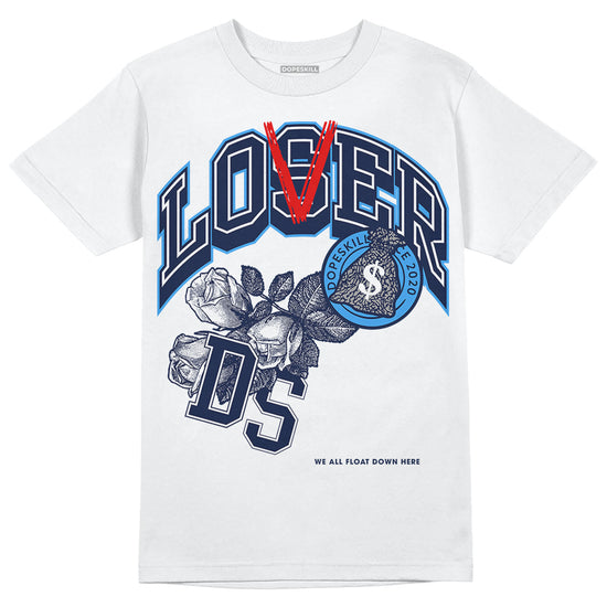 Jordan Spiz’ike Low “White/Obsidian” DopeSkill T-Shirt Loser Lover Graphic Streetwear - White