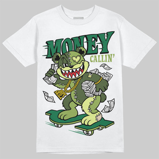 Foamposite Pro 'Pine Green' DopeSkill T-Shirt Money Callin' Graphic Streetwear - White 