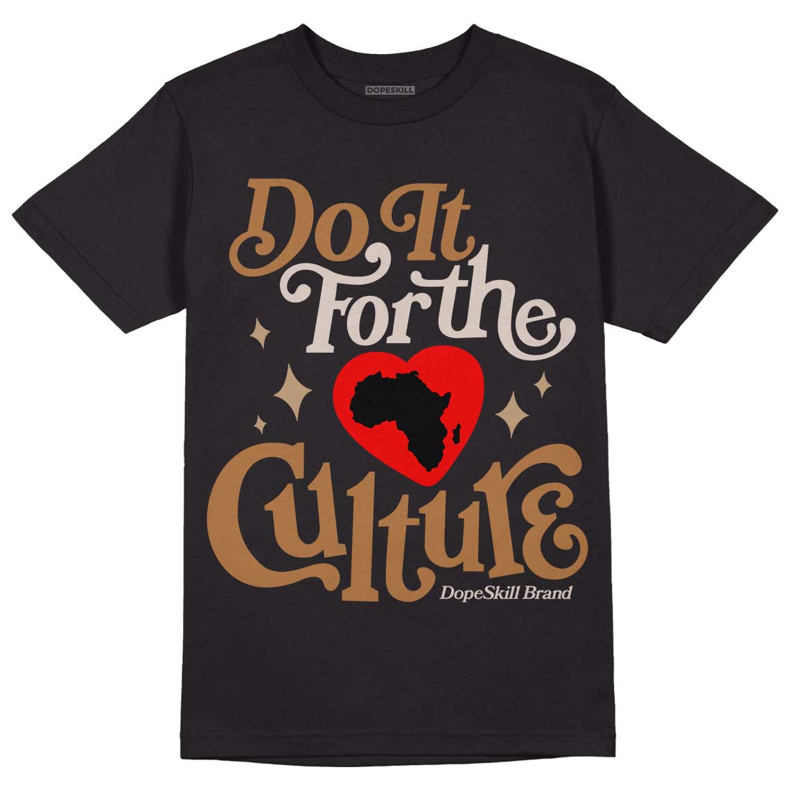 Jordan 3 Retro Palomino DopeSkill T-Shirt Do It For The Culture Graphic Streetwear - Black