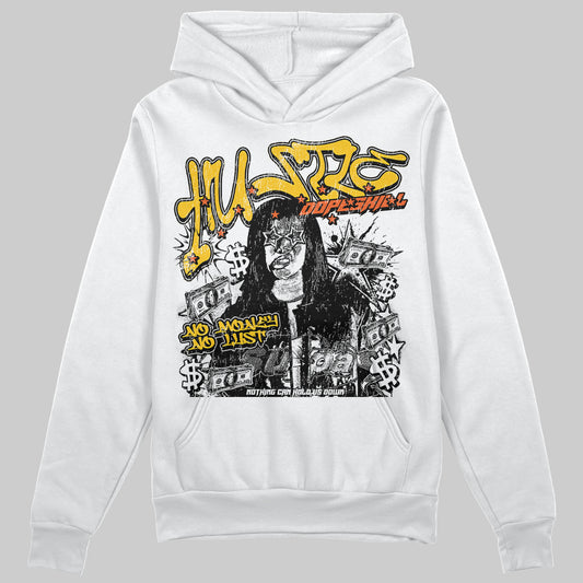 Yellow Sneakers DopeSkill Hoodie Sweatshirt No Money No Lust Graphic Streetwear - WHite