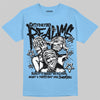 Jordan 9 Powder Blue DopeSkill T-Shirt Distorted Realms Graphic Streetwear - Sky Blue