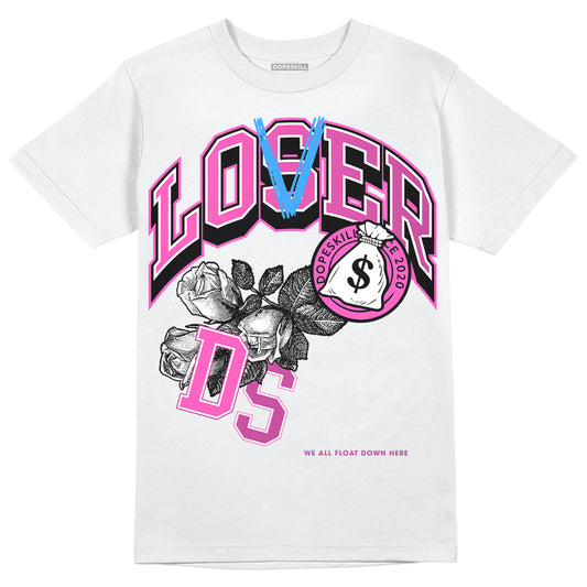 Jordan 4 GS “Hyper Violet” DopeSkill T-Shirt Loser Lover Graphic Streetwear - White