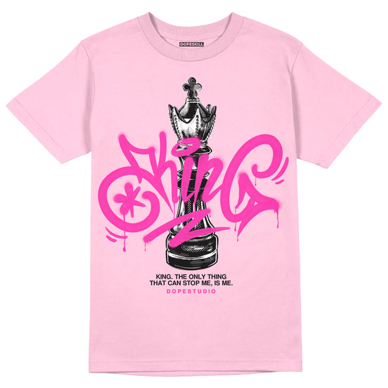 Pink Sneakers DopeSkill Pink T-shirt King Chess Graphic Streetwear