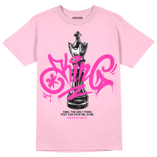 Pink Sneakers DopeSkill Pink T-shirt King Chess Graphic Streetwear