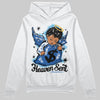 Jordan 12 “Blueberry” DopeSkill Hoodie Sweatshirt Heaven Sent Graphic Streetwear - White