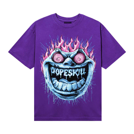 PURPLE Sneakers DopeSkill T-Shirt Hellfire Graphic Streetwear - Purple