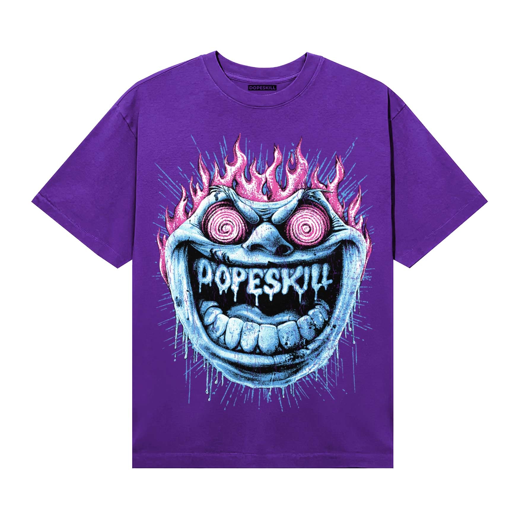 PURPLE Sneakers DopeSkill T-Shirt Hellfire Graphic Streetwear - Purple