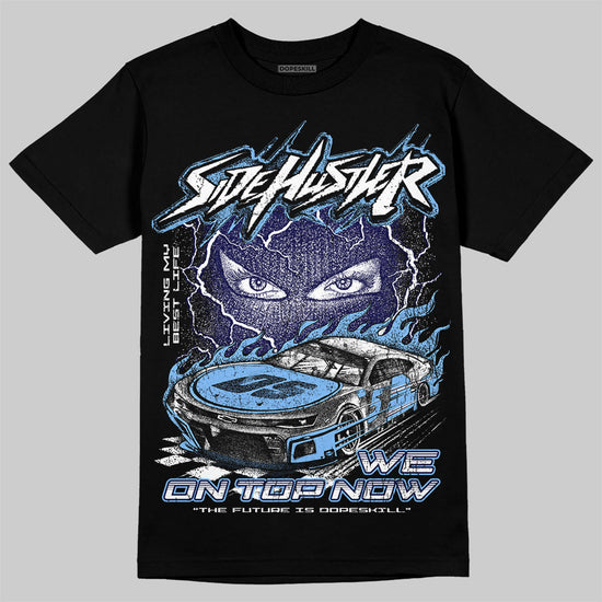 Jordan 6 University Blue DopeSkill T-Shirt New Side Hustler Graphic Streetwear - black