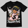 Nike Air Force 1 Low Canvas “Linen” DopeSkill T-Shirt Heaven Sent Graphic Streetwear - Black