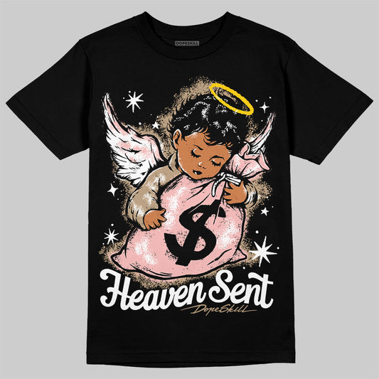 Nike Air Force 1 Low Canvas “Linen” DopeSkill T-Shirt Heaven Sent Graphic Streetwear - Black