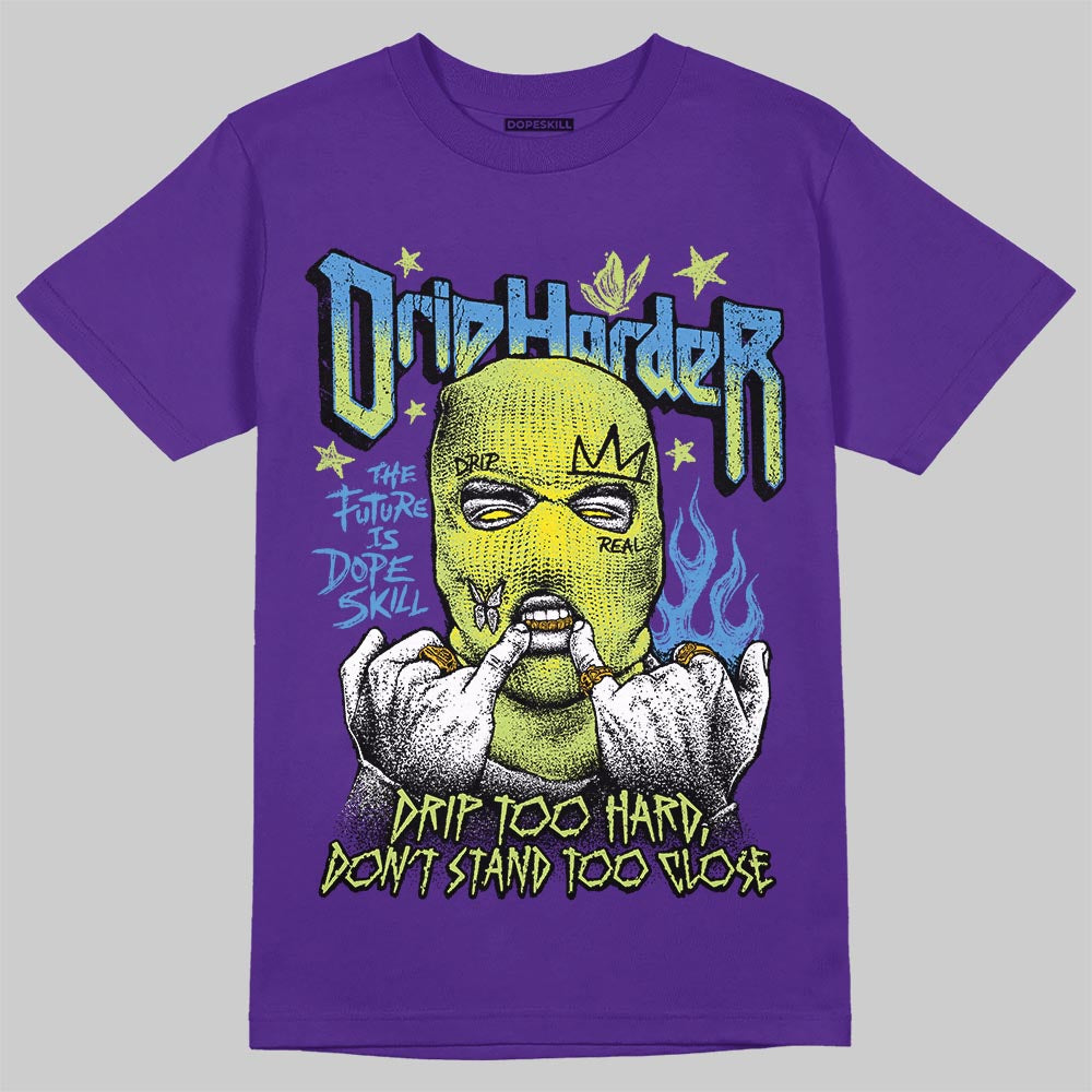 PURPLE Sneakers DopeSkill T-Shirt Drip Harder Graphic Streetwear - Purple 