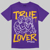 PURPLE Sneakers DopeSkill T-Shirt True Lover Graphic Streetwear - Purple 