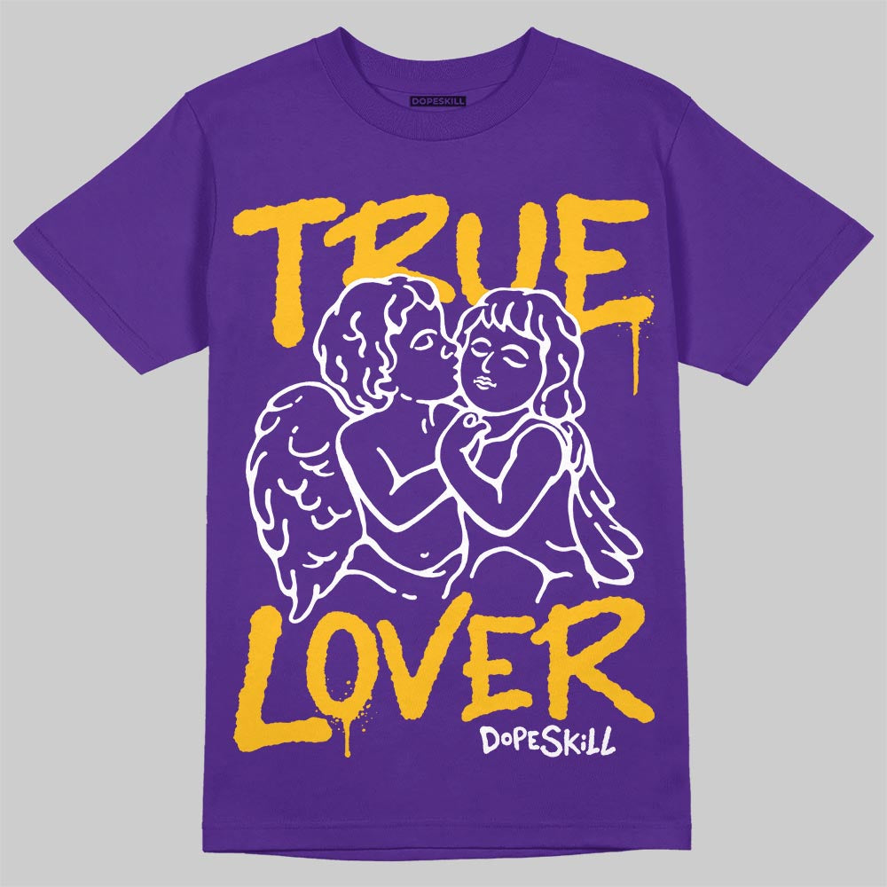 PURPLE Sneakers DopeSkill T-Shirt True Lover Graphic Streetwear - Purple 
