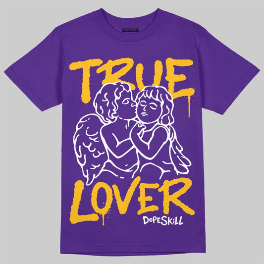 PURPLE Sneakers DopeSkill T-Shirt True Lover Graphic Streetwear - Purple 