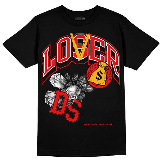 Red Sneakers DopeSkill T-Shirt Loser Lover Graphic Streetwear - Black