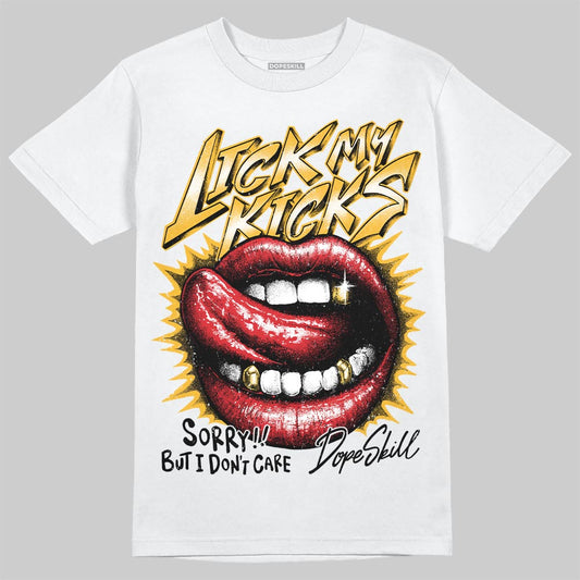 Jordan 5 'Tokyo' DopeSkill T-Shirt Lick My Kicks Graphic Streetwear - White