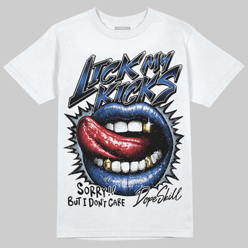 Awake NY x Jordan 5 Retro 'Black Racer Blue' DopeSkill T-Shirt Lick My Kicks Graphic Streetwear - White