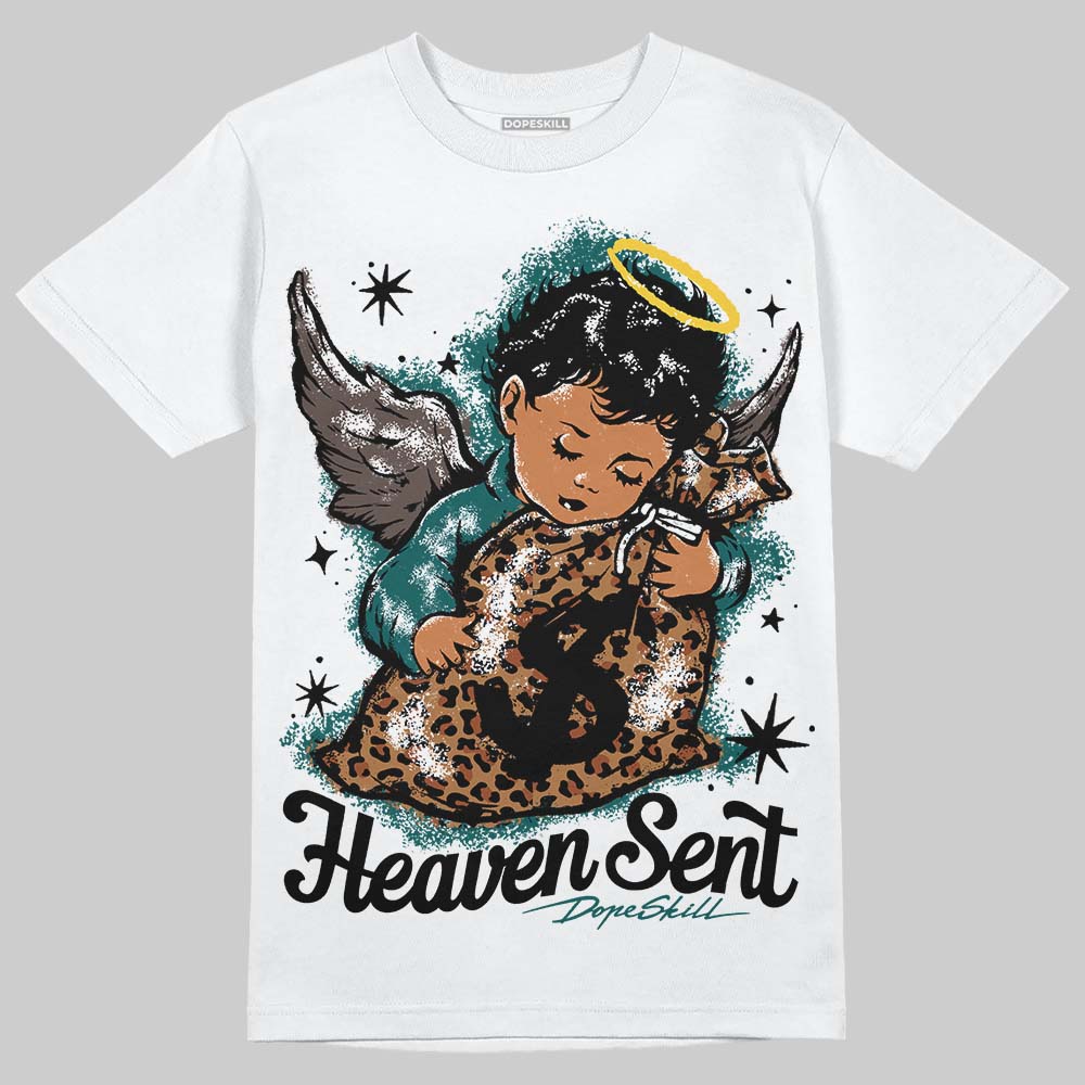 Adidas Samba OG Leopard Pack Collegiate Green DopeSkill T-Shirt Heaven Sent Graphic Streetwear - White