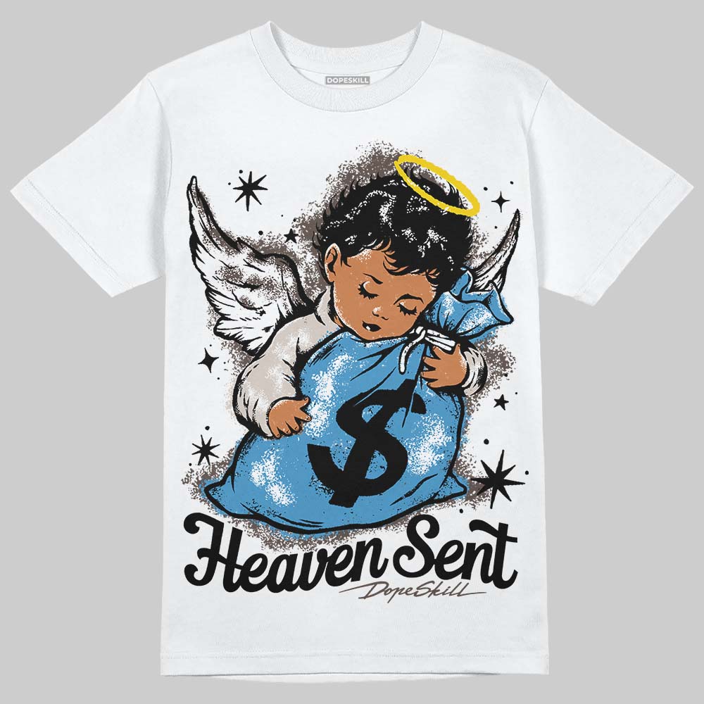 Adidas Samba OG White Black Clear Granite DopeSkill T-Shirt Heaven Sent Graphic Streetwear - White