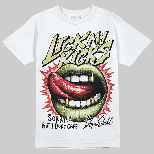 Jordan 5 “Luminous Green” DopeSkill T-Shirt Lick My Kicks Graphic Streetwear - White
