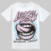 Jordan 1 Low SE Paw Print Pink Foam DopeSkill T-Shirt Lick My Kicks Graphic Streetwear - White 