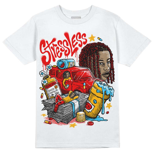 Red Sneakers DopeSkill T-Shirt Stressless Graphic Streetwear - White