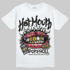 Jordan 3 Retro Black Cat DopeSkill T-Shirt Hot Mouth Graphic Streetwear - White 